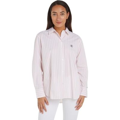 Tommy Hilfiger Smd Stripe Easy Fit Ls Shirt Chemises décontractées Femme Tommy Hilfiger Smd Stripe Easy Fit Ls Shirt Chemises décontractées Femme