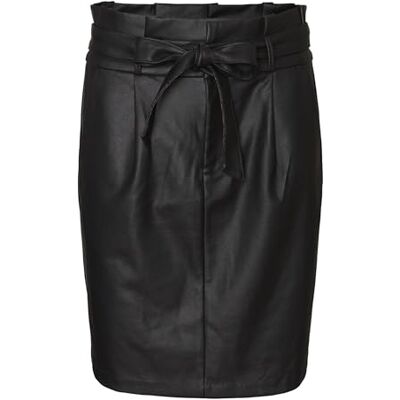 VERO MODA Vmeva Hr Paper Coated Skt Ga Petite Noos Jupe en polyuréthane Femme VERO MODA Vmeva Hr Paper Coated Skt Ga Petite Noos Jupe en polyuréthane Femme