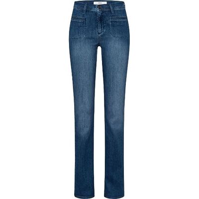 BRAX Style Shakira Vintage Stretch Denim Coton Organique, Couleur : bleu usé, 34W / 30L BRAX Style Shakira Vintage Stretch Denim Coton Organique, Couleur : bleu usé, 34W / 30L