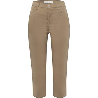 BRAX Pantalon d'été Mary Capri pour femme, kaki, 27W / 32L BRAX Pantalon d'été Mary Capri pour femme, kaki, 27W / 32L