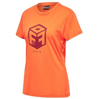 hummel Hmloffgrid Cotton Jersey S/S Wo T-shirt Femme hummel Hmloffgrid Cotton Jersey S/S Wo T-shirt Femme