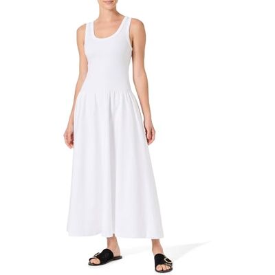 GANT Midi Jersey Woven Combo Dress Robe Femme GANT Midi Jersey Woven Combo Dress Robe Femme