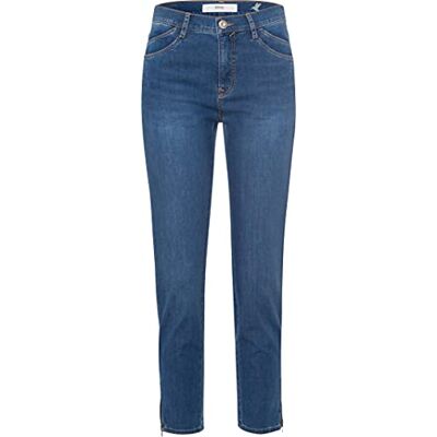 BRAX Jean court pour femme Style Mary S, Bleu délavé, 26W / 30L BRAX Jean court pour femme Style Mary S, Bleu délavé, 26W / 30L