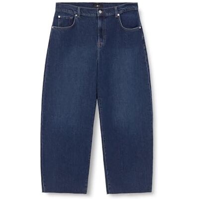 7 For All Mankind Bonnie CURVILINEAR Radar avec coupe brute, bleu foncé, 27W 7 For All Mankind Bonnie CURVILINEAR Radar avec coupe brute, bleu foncé, 27W