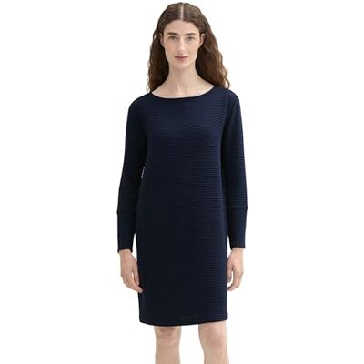 TOM TAILOR 1043048 Robe en jersey avec structure Femme (lot de 1) TOM TAILOR 1043048 Robe en jersey avec structure Femme (lot de 1)