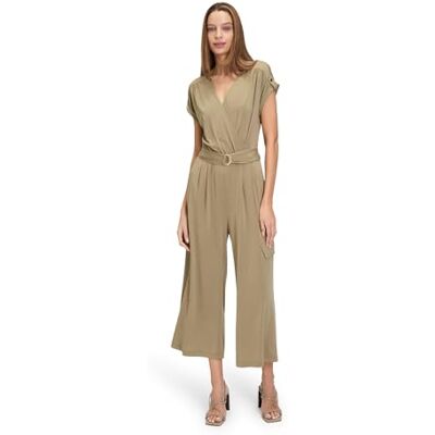 Betty Barclay Combinaison pour femme avec poches latérales, olive douce, 38W Betty Barclay Combinaison pour femme avec poches latérales, olive douce, 38W