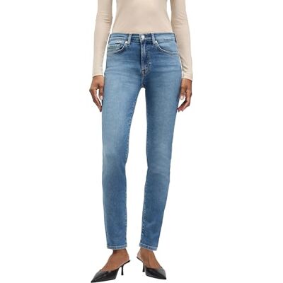 7 For All Mankind Roxanne Oceanstone, Bleu moyen., 23W 7 For All Mankind Roxanne Oceanstone, Bleu moyen., 23W