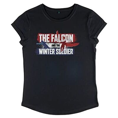 Marvel The Falcon And The Winter Soldier – Spray Paint Women's Sleeve Rolled Sleeve T-shirt Femme Marvel The Falcon And The Winter Soldier – Spray Paint Women's Sleeve Rolled Sleeve T-shirt Femme