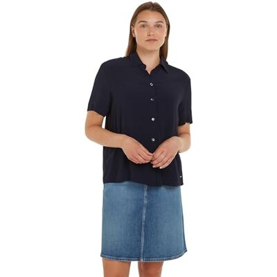 Tommy Hilfiger Essential Fluid Ss Chemise Chemises décontractées Femme Tommy Hilfiger Essential Fluid Ss Chemise Chemises décontractées Femme