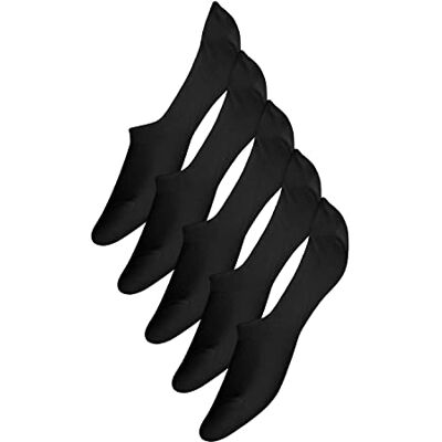 VERO MODA Lot de 5 paires de chaussettes pour femme Cindy Footies, Noir, taille unique VERO MODA Lot de 5 paires de chaussettes pour femme Cindy Footies, Noir, taille unique