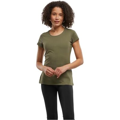 Build Your Brand T-shirt basique à manches courtes pour femme avec col rond en coton, disponible dans de nombreuses couleurs, tailles XS-5XL, olive, 5XL Build Your Brand T-shirt basique à manches courtes pour femme avec col rond en coton, disponible dans de nombreuses couleurs, tailles XS-5XL, olive, 5XL