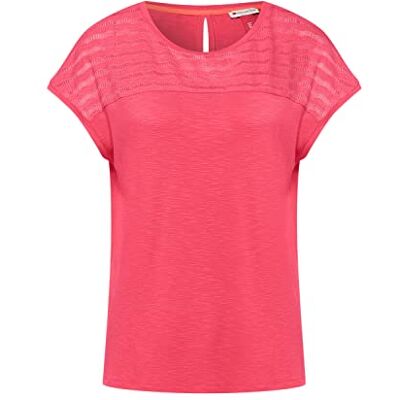 Street One A318120 T-Shirt en Dentelle, Corail Intense, 40 Femme Street One A318120 T-Shirt en Dentelle, Corail Intense, 40 Femme