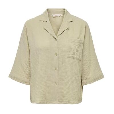 ONLY Onlthyra Ss Shirt Noos Wvn Adorable chemise à manches courtes et col boutonné Femme (lot de 1) ONLY Onlthyra Ss Shirt Noos Wvn Adorable chemise à manches courtes et col boutonné Femme (lot de 1)