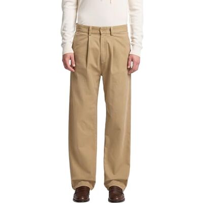 7 For All Mankind Pantalon plissé sergé Silver Mink, beige, 36W 7 For All Mankind Pantalon plissé sergé Silver Mink, beige, 36W