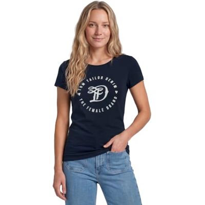 TOM TAILOR Denim TOM TAILOR Dames Robe Midi Fumée 1019333, 14482 Deep Black, 34 TOM TAILOR Denim TOM TAILOR Dames Robe Midi Fumée 1019333, 14482 Deep Black, 34