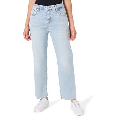 7 For All Mankind Calie Sunset Beach avec coupe droite, bleu clair, 31W 7 For All Mankind Calie Sunset Beach avec coupe droite, bleu clair, 31W