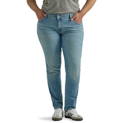 Lee Women's Plus Size Legendary Mid Rise Straight Leg Jean Anchor 22 Plus Petite Lee Women's Plus Size Legendary Mid Rise Straight Leg Jean Anchor 22 Plus Petite