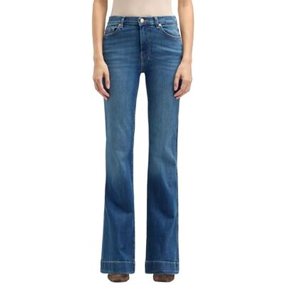 7 For All Mankind Dojo Retro Fade, Bleu moyen., 30W 7 For All Mankind Dojo Retro Fade, Bleu moyen., 30W
