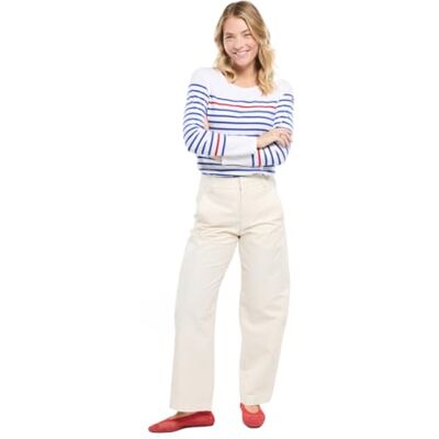 Armor-lux Armor Lux, Marinière "Rempart", Top à manches longues Femme, Blanc (Pm8 Blanc/Etoile/Braise Pm8), 36 Armor-lux Armor Lux, Marinière "Rempart", Top à manches longues Femme, Blanc (Pm8 Blanc/Etoile/Braise Pm8), 36
