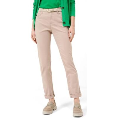 BRAX Pantalon de loisirs style Mary élégant et sportif à cinq poches pour femme, sable, 34W / 32L BRAX Pantalon de loisirs style Mary élégant et sportif à cinq poches pour femme, sable, 34W / 32L