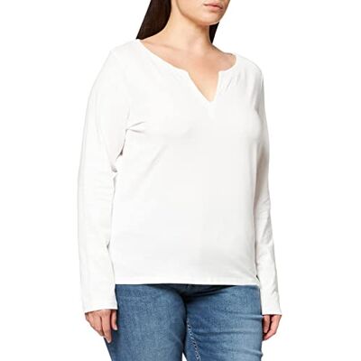 ESPRIT edc by Femme 101CC1F309 T-Shirt, 110 Blanc non droit, XS ESPRIT edc by Femme 101CC1F309 T-Shirt, 110 Blanc non droit, XS