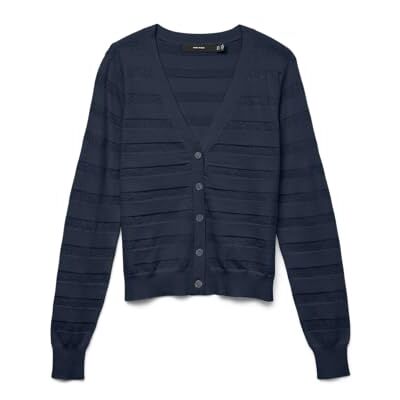 VERO MODA Vmhappyshine Stripe Ls V-neck Cardigan Vmhappyshine Cardigan à rayures et col en V Femme (lot de 1) VERO MODA Vmhappyshine Stripe Ls V-neck Cardigan Vmhappyshine Cardigan à rayures et col en V Femme (lot de 1)