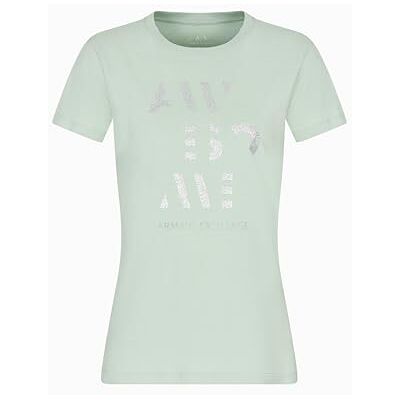 Giorgio Armani Arte Sella, Glitter Logo Lettering T-shirt Femme Giorgio Armani Arte Sella, Glitter Logo Lettering T-shirt Femme