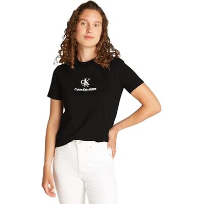 Calvin T-shirt S/S pour femme, Noir (Ck Black), XXS Calvin T-shirt S/S pour femme, Noir (Ck Black), XXS