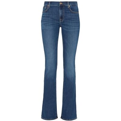 7 For All Mankind Bootcut Bair Duchess, Bleu moyen., 34W 7 For All Mankind Bootcut Bair Duchess, Bleu moyen., 34W