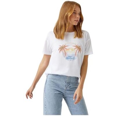 Koton Crew Neck Printed T-Shirt, Weiß (000), XXL Femme, Weiß (000), XXL Koton Crew Neck Printed T-Shirt, Weiß (000), XXL Femme, Weiß (000), XXL