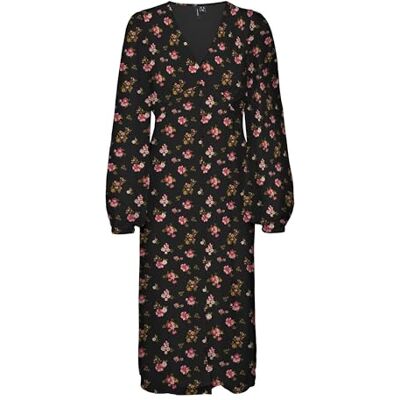 VERO MODA Vmsmilla Ls V-neck Calf Dress Wvn Ga Vmsmilla Wvn Ga Robe à col en V et col en V Femme (lot de 1) VERO MODA Vmsmilla Ls V-neck Calf Dress Wvn Ga Vmsmilla Wvn Ga Robe à col en V et col en V Femme (lot de 1)