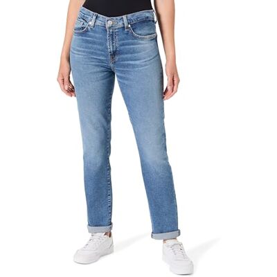 7 For All Mankind Roxanne Fancy, Bleu moyen., 31W 7 For All Mankind Roxanne Fancy, Bleu moyen., 31W