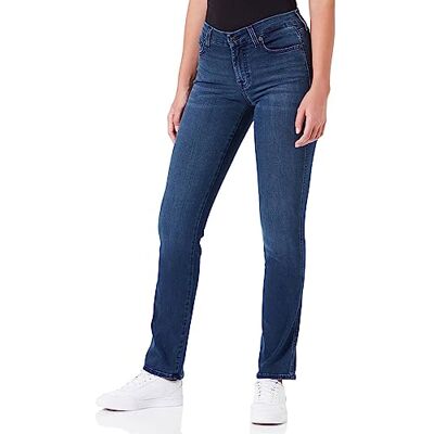 7 For All Mankind Kimmie Straight Bair Eco Jeans Femme, Bleu Foncé, 25W / 25L 7 For All Mankind Kimmie Straight Bair Eco Jeans Femme, Bleu Foncé, 25W / 25L