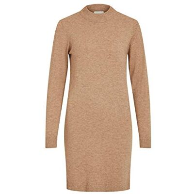 Object OBJTHESS L/S Knit DRESS NOOS, Chipmunk 23030730-chipmunk/Detailmelange, XS Object OBJTHESS L/S Knit DRESS NOOS, Chipmunk 23030730-chipmunk/Detailmelange, XS