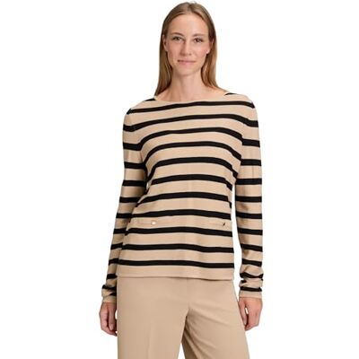 Betty Barclay Pull pour femme, Patch beige/noir, 44 Betty Barclay Pull pour femme, Patch beige/noir, 44