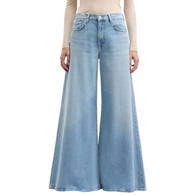 7 For All Mankind Willow Wide Seabreeze, bleu clair, 30W 7 For All Mankind Willow Wide Seabreeze, bleu clair, 30W
