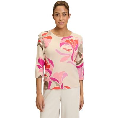 Betty Barclay Pull pour femme, Naturel/rouge, 38 Betty Barclay Pull pour femme, Naturel/rouge, 38