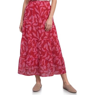 Street One Jupe maxi en mousseline de soie avec imprimé pour femme Street One Jupe maxi en mousseline de soie avec imprimé pour femme