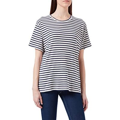 LTB Jeans Kaloga T-Shirt Femme, Beige Navy Stripes 12794, XL LTB Jeans Kaloga T-Shirt Femme, Beige Navy Stripes 12794, XL