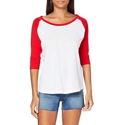 Build Your Brand By022-ladies 3/4 Contrast Raglan Tee T-shirt Femme (lot de 1) Build Your Brand By022-ladies 3/4 Contrast Raglan Tee T-shirt Femme (lot de 1)