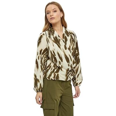 Desires Elly Blouse cache-cœur à manches longues Chemisier cache-cœur à manches longues Femme Desires Elly Blouse cache-cœur à manches longues Chemisier cache-cœur à manches longues Femme