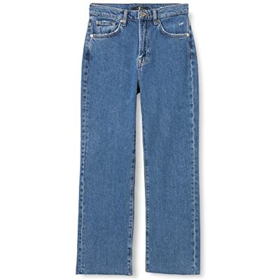 7 For All Mankind JSSLC100 Jeans, Mid Blue, Regular pour femme, Bleu moyen., taille unique 7 For All Mankind JSSLC100 Jeans, Mid Blue, Regular pour femme, Bleu moyen., taille unique