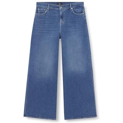 7 For All Mankind Jean Marie Wide Leg Explorer pour femme, Bleu moyen., 26W 7 For All Mankind Jean Marie Wide Leg Explorer pour femme, Bleu moyen., 26W