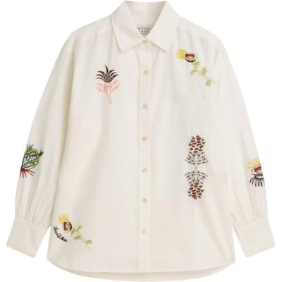 Scotch & Soda Embroidered Girlfriend Shirt Chemise Femme Scotch & Soda Embroidered Girlfriend Shirt Chemise Femme