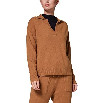 Comma Pullover Langarm Pull à Manches Longues, 8748 Peanut, 44 Femme Comma Pullover Langarm Pull à Manches Longues, 8748 Peanut, 44 Femme