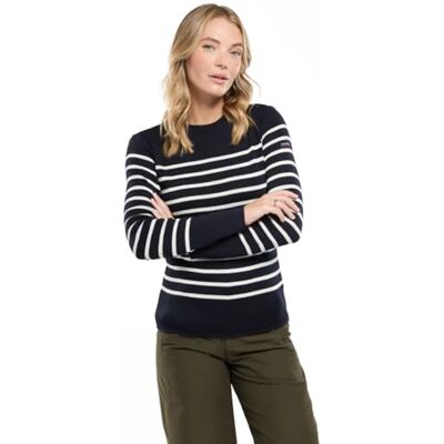 Armor-lux Armor Lux, Pull Marin "Paimpol" Femme, Multicolore (Rich Navy/Milk 3jc), 1 an Armor-lux Armor Lux, Pull Marin "Paimpol" Femme, Multicolore (Rich Navy/Milk 3jc), 1 an