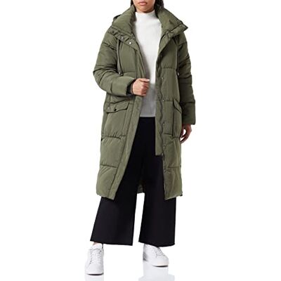 KAFFE Women's Puffer Jacket Padded Coat Quilted Longline Hooded Quilted Jacket Femme KAFFE Women's Puffer Jacket Padded Coat Quilted Longline Hooded Quilted Jacket Femme