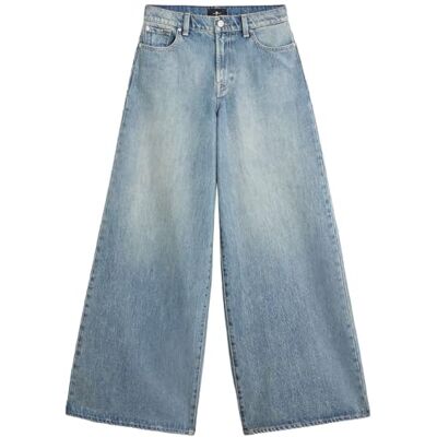 7 For All Mankind Marie Wide Leg Midland, Bleu moyen., 27W 7 For All Mankind Marie Wide Leg Midland, Bleu moyen., 27W