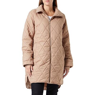 KAFFE Women's Quilted Jacket Coat Long Sleeves Padded High Neck Quilted Jacket Femme KAFFE Women's Quilted Jacket Coat Long Sleeves Padded High Neck Quilted Jacket Femme