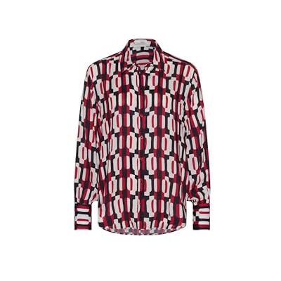 BRAX Chemisier à manches longues en viscose pour femme Style Vic Shiny, Rose, 44 BRAX Chemisier à manches longues en viscose pour femme Style Vic Shiny, Rose, 44